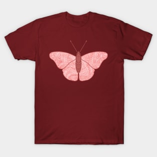 Pink Zen Mandala Butterfly T-Shirt